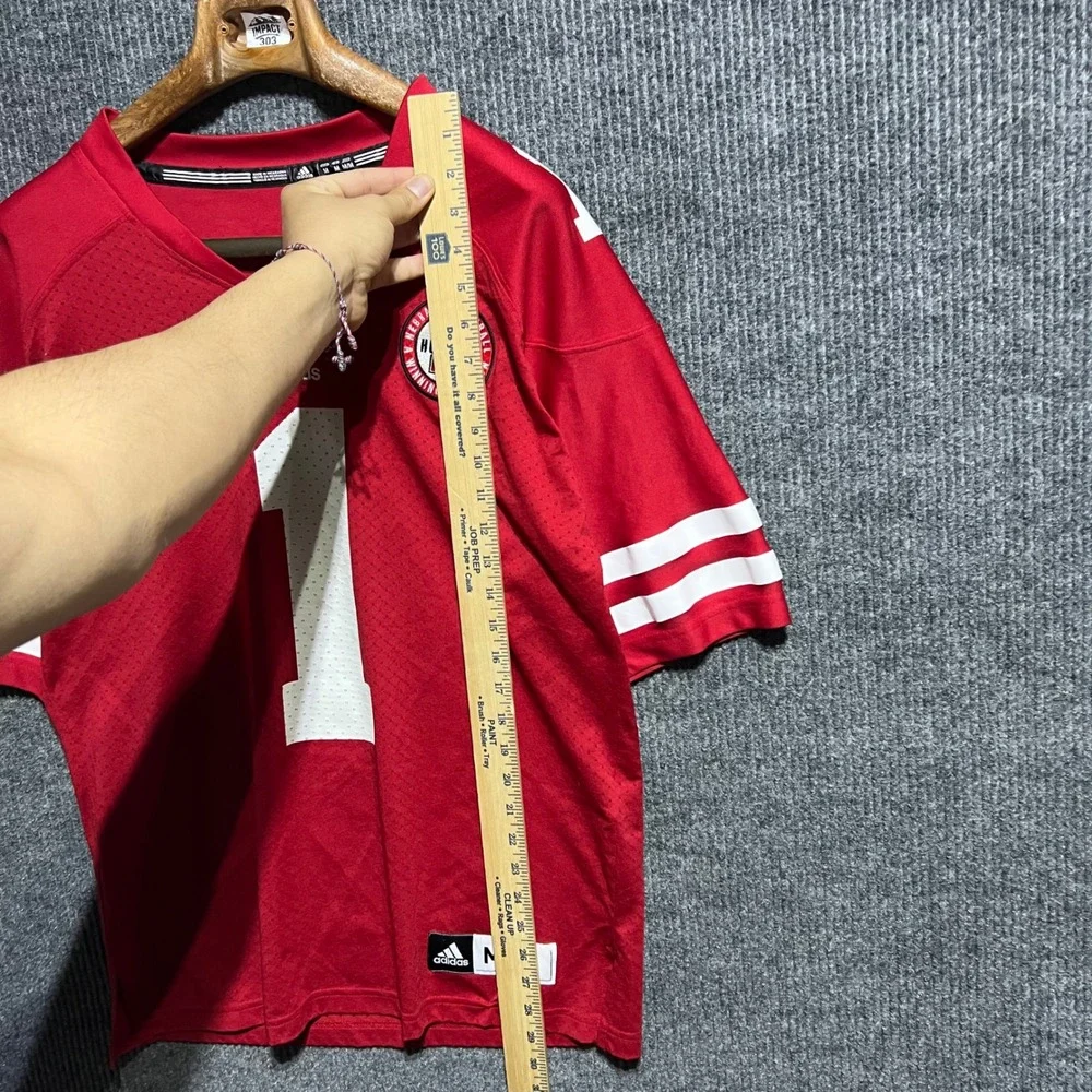 Adidas Nebraska Huskers Football Jersey Mens Medium Red NCAA Number 1 Mesh Shirt